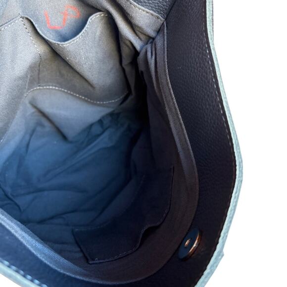 M.I.L.A. Navy Joanie Blue Pebbled Leather Crossbody Bag NWT - Has Interior Mark - Picture 7 of 12